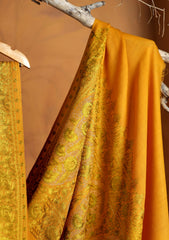 Pashmina Ari Work Jaaldar Shawl D#30 - Mustard