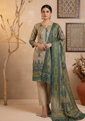 Winter - Riwaj - Printed Pashmina - 3 Pcs Suit - D#03 - L Skin