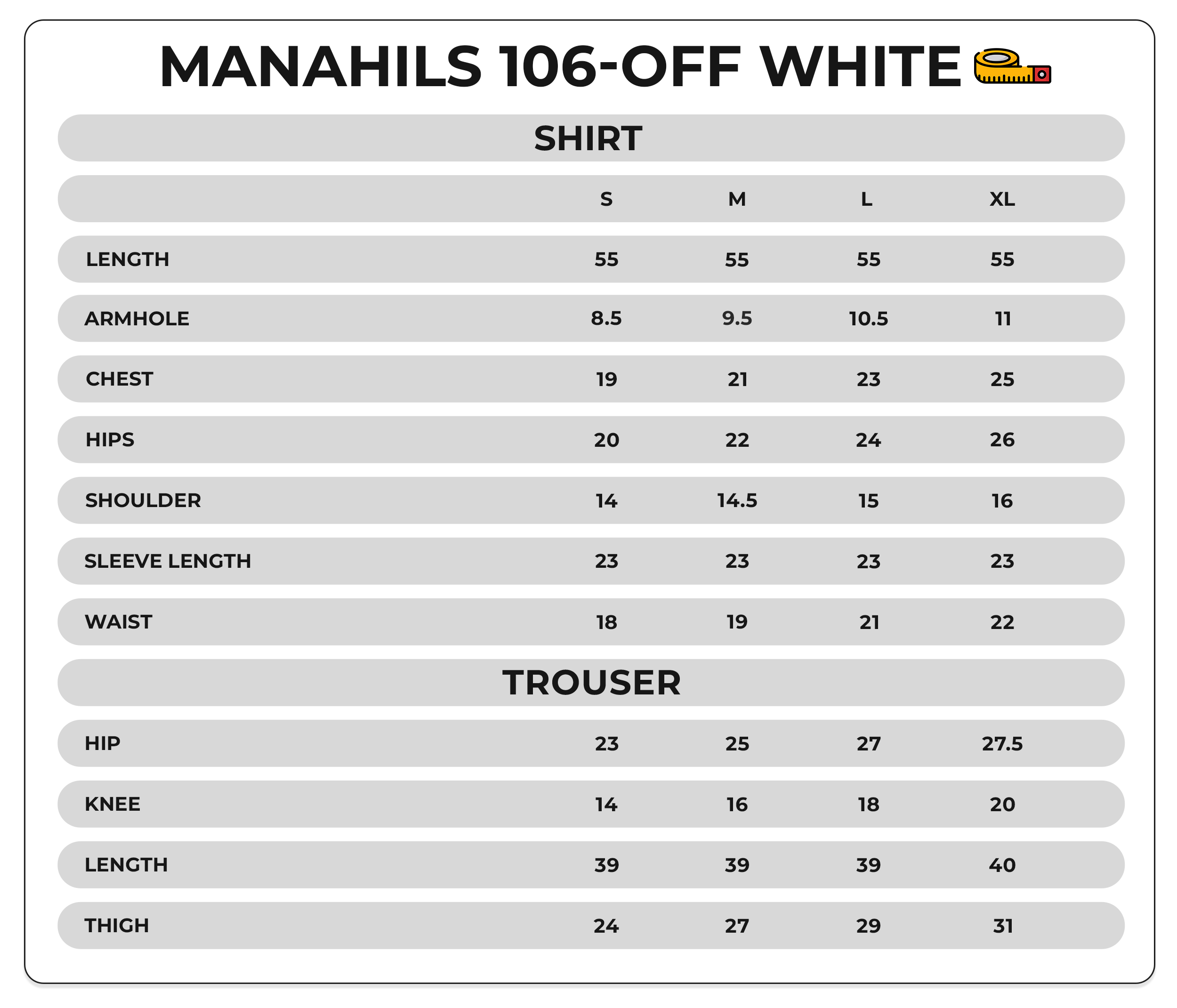 Size Chart Image