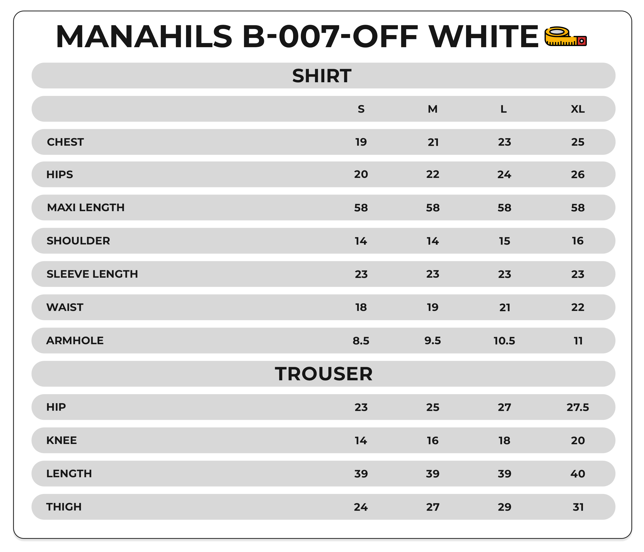 Size Chart Image