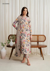 Winter Collection - Zarif - Prints - Georgette Silk - D#05 - Beige