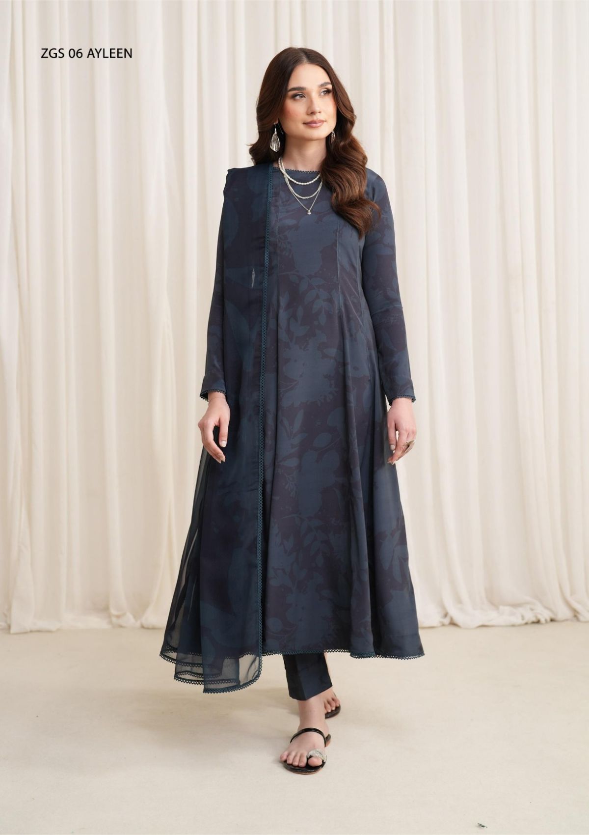 Winter Collection - Zarif - Prints - Georgette Silk - D#06 - Ayleen