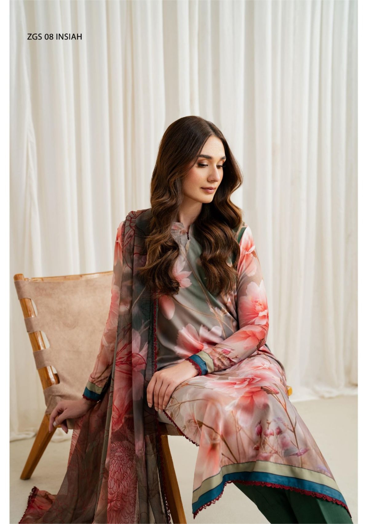 Winter Collection - Zarif - Prints - Georgette Silk - D#08 - Insiah