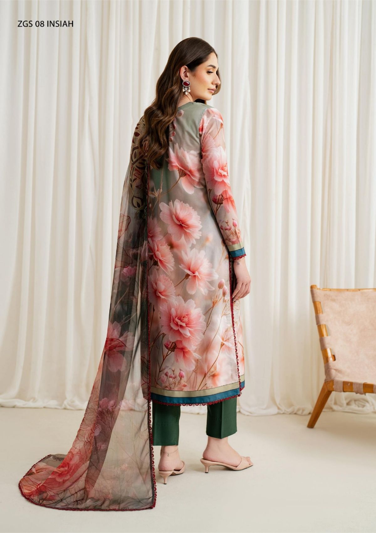 Winter Collection - Zarif - Prints - Georgette Silk - D#08 - Insiah