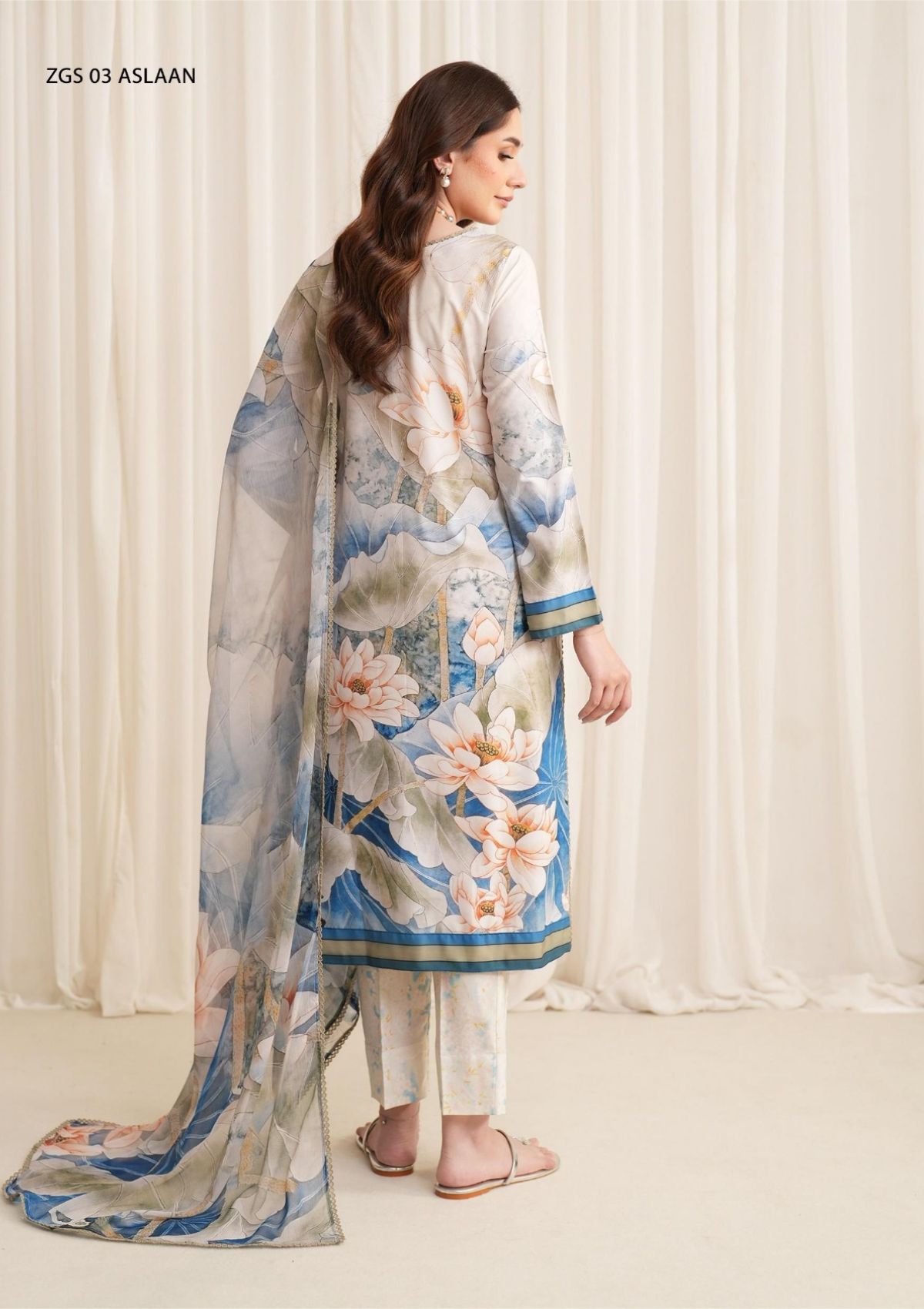 Winter Collection - Zarif - Prints - Georgette Silk - D#03 - Aslaan