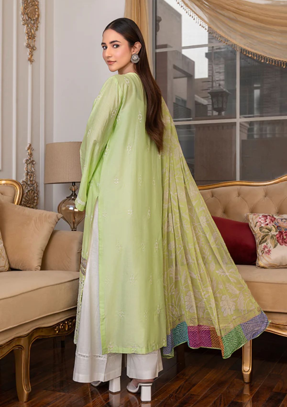 Lawn Collection - Noor Jahan - Rang-E-Noor - Chikankari - RN#5 - A Green