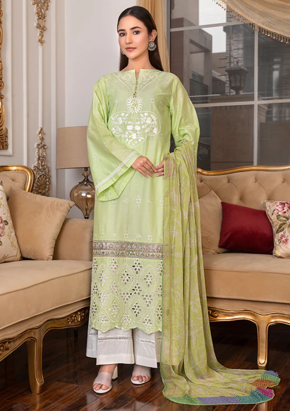 Lawn Collection - Noor Jahan - Rang-E-Noor - Chikankari - RN#5 - A Green