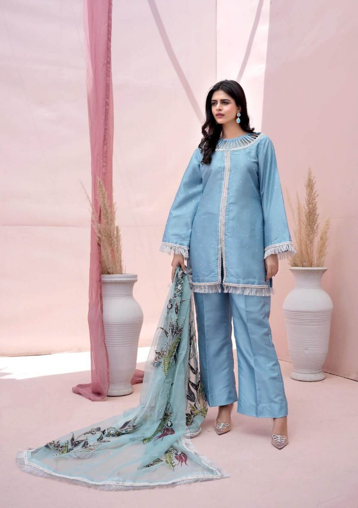 Pret Collection - Flores - Raw Silk - F#05 - SKY BLUE
