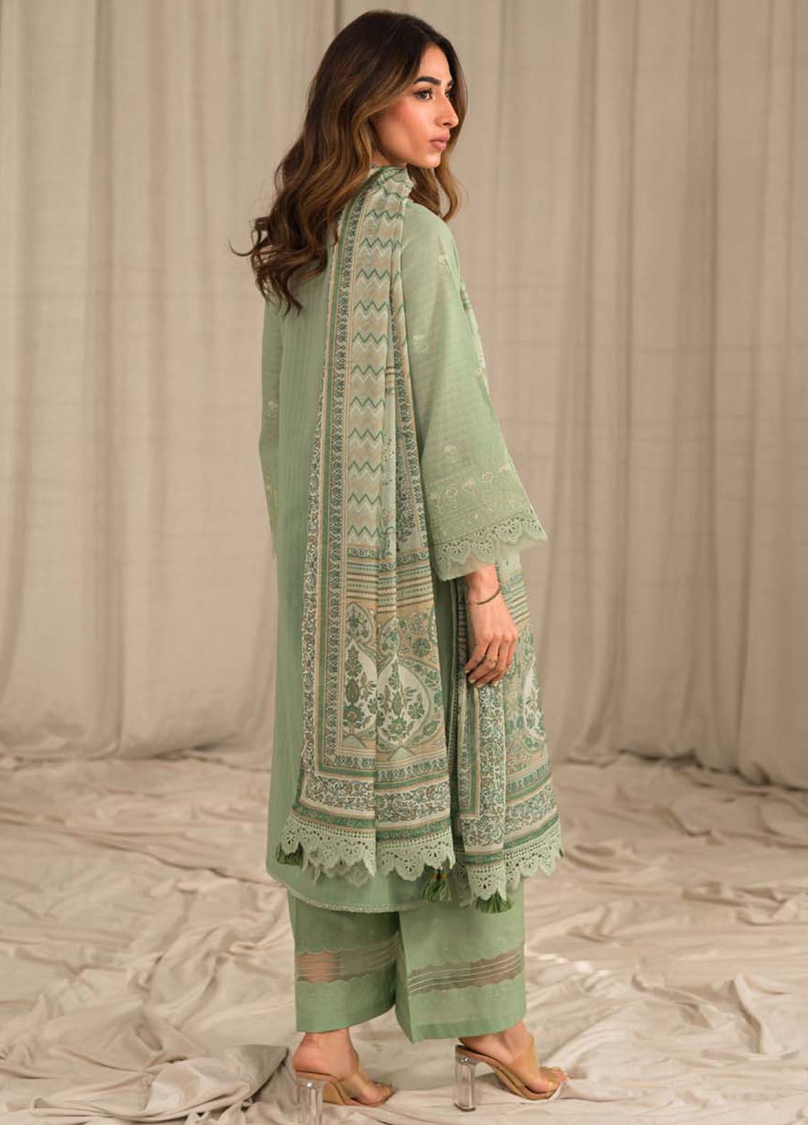 Lawn Collection - Sahar - Mirage - Embroidered - SML24#04 - Green