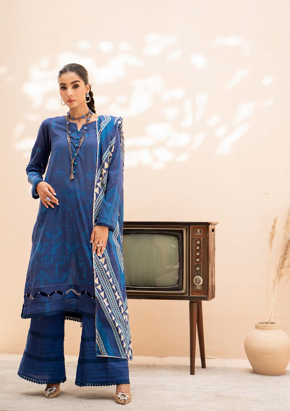 Lawn Collection - Paltar - Surmai - BLUE SAPPHIRE - D#10