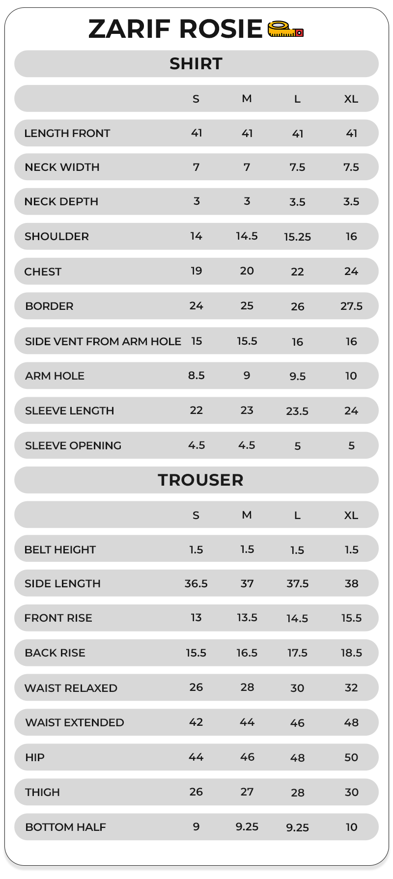 Size Chart Image