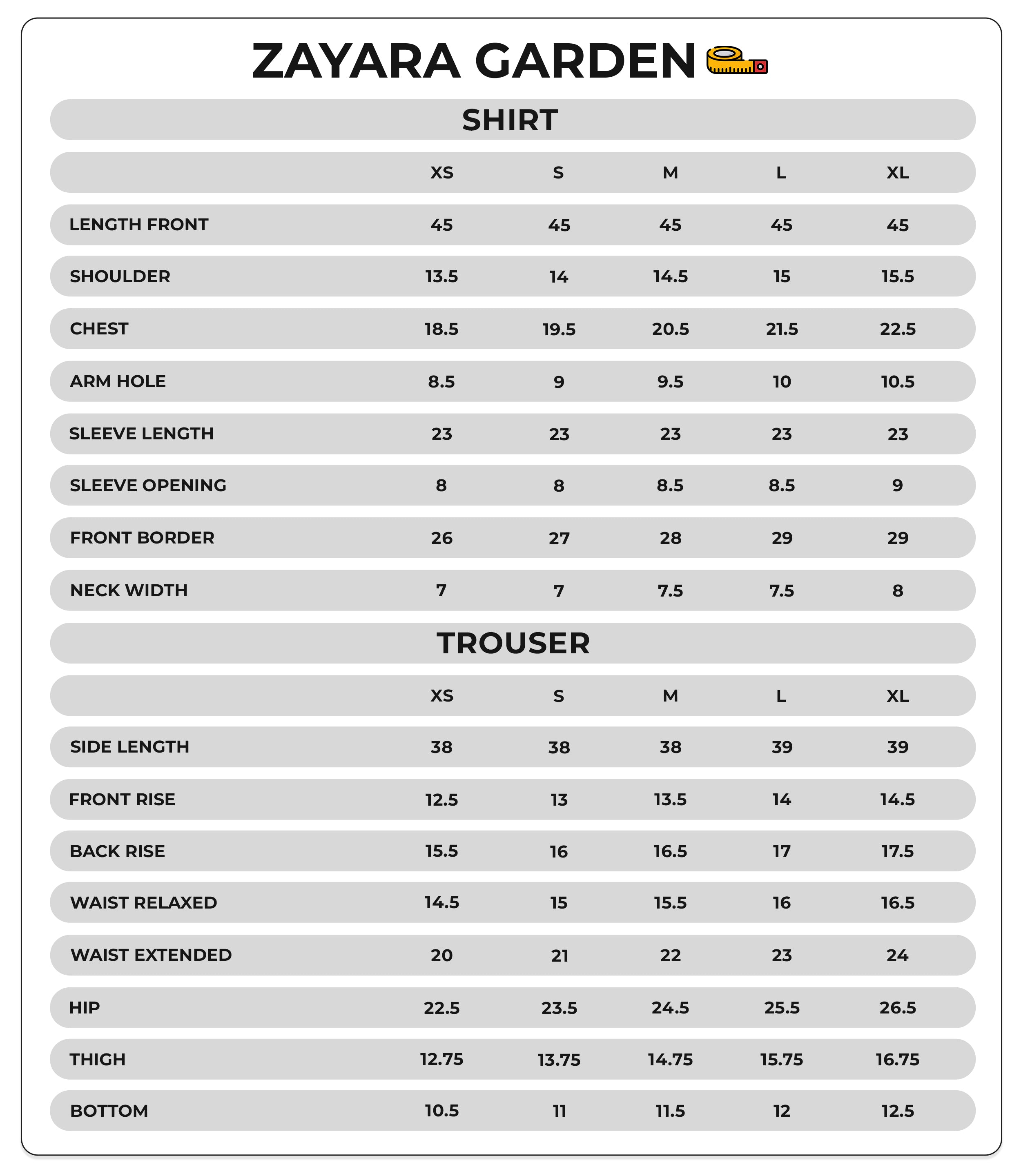 Size Chart Image