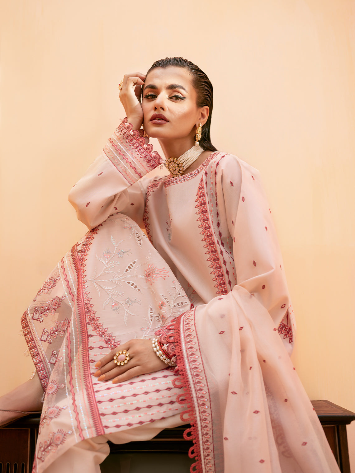 Formal Collection - Fozia Khalid - Elayne Festive - Blush Pink