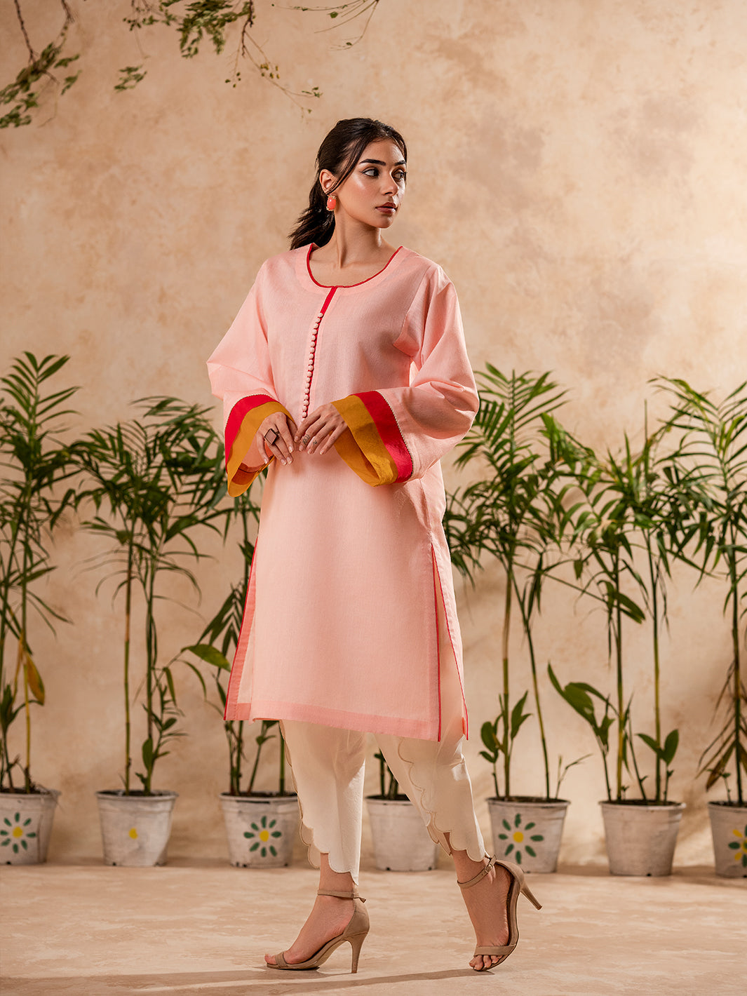 Pret Collection - Fozia Khalid - Basics - Blush Pink Tunic