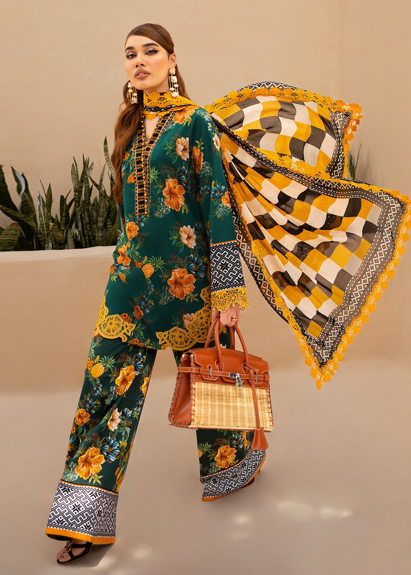 Lawn Collection - Maria Osama khan - Raya - V01 - Jade (MR-05)