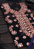 Fancy Collection - Net Gota Work Mirror 2pcs - D#1 (Black-3) Saleem Fabrics Traditions