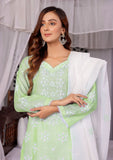 Fancy Collection - Paper Cotton -  Ariwork - 2 Pcs Suit - A Green - D07 Saleem Fabrics Traditions