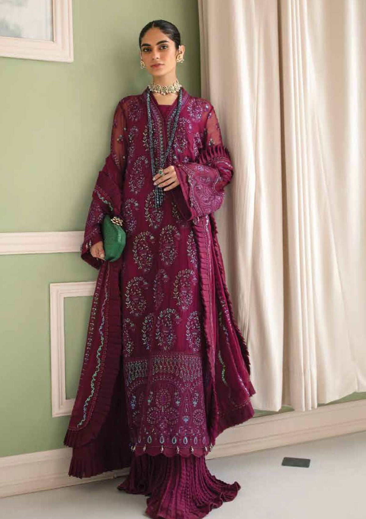 Formal Collection - Afrozeh - La Fuchsia - Festive - ALF#10 Saleem Fabrics Traditions