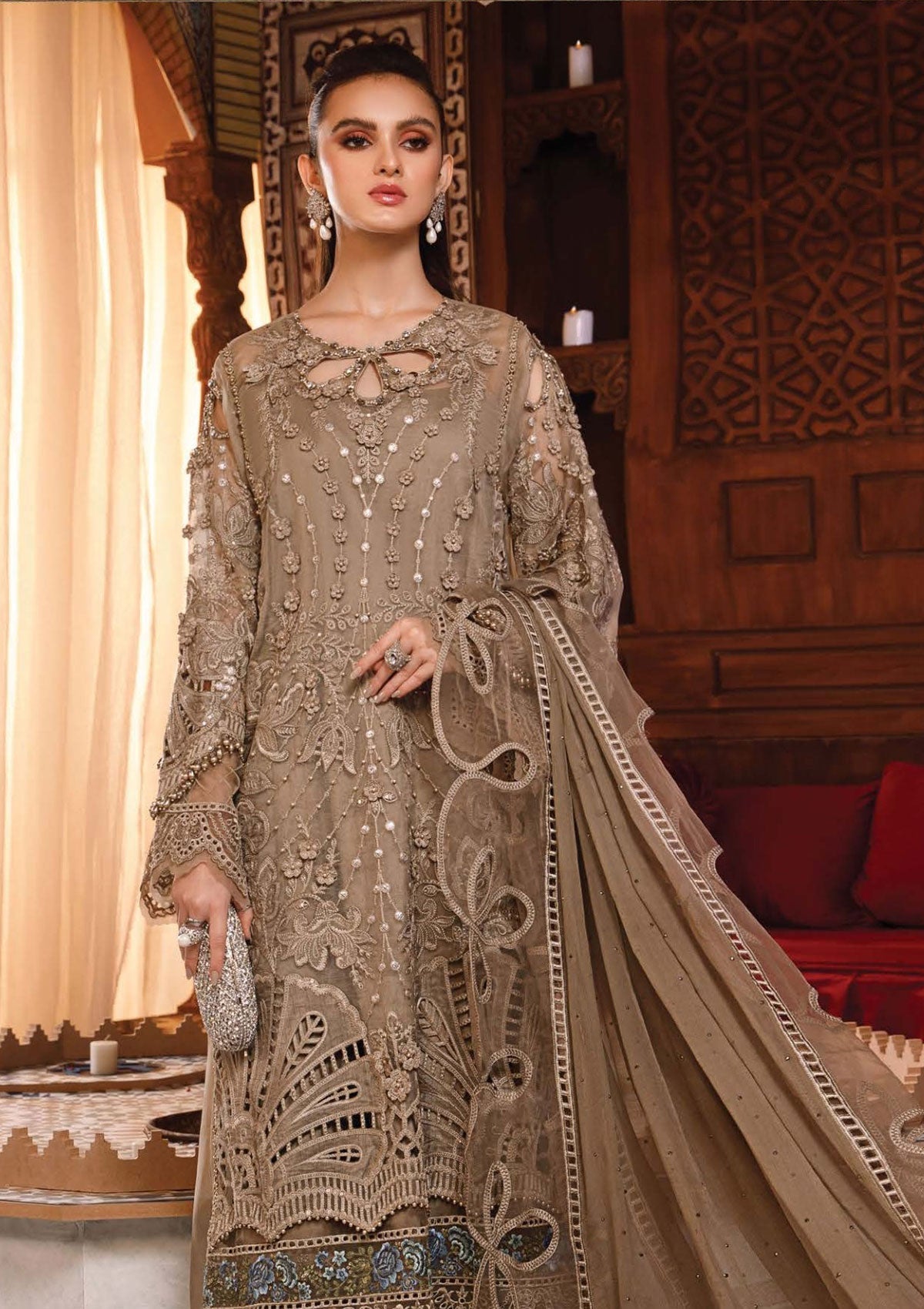 Formal Collection - Maria B - MBROIDERED - Wedding Edition - D#1 Saleem Fabrics Traditions