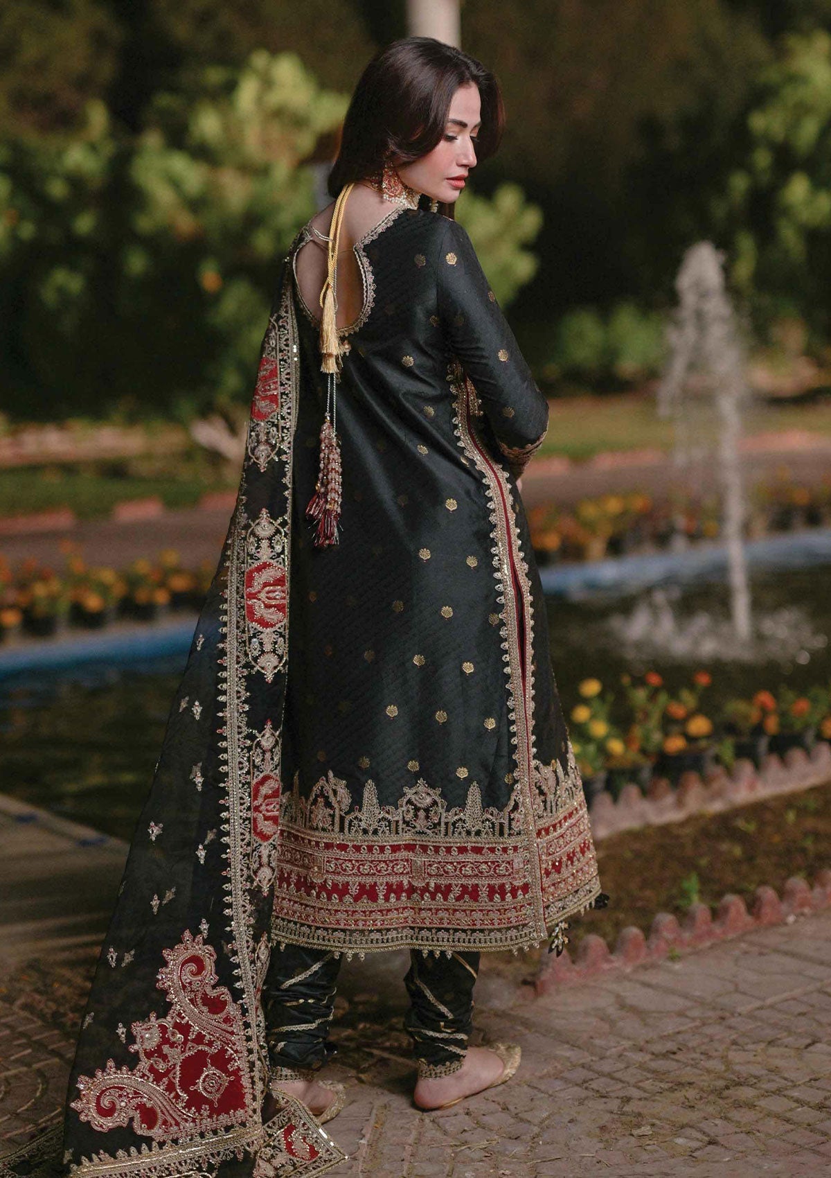 Formal Collection - Qalamkar - Mastani - MT#01 (IRUM) available at Saleem Fabrics Traditions