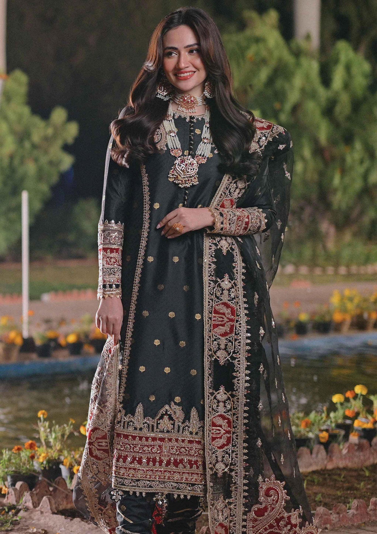 Formal Collection - Qalamkar - Mastani - MT#01 (IRUM) available at Saleem Fabrics Traditions