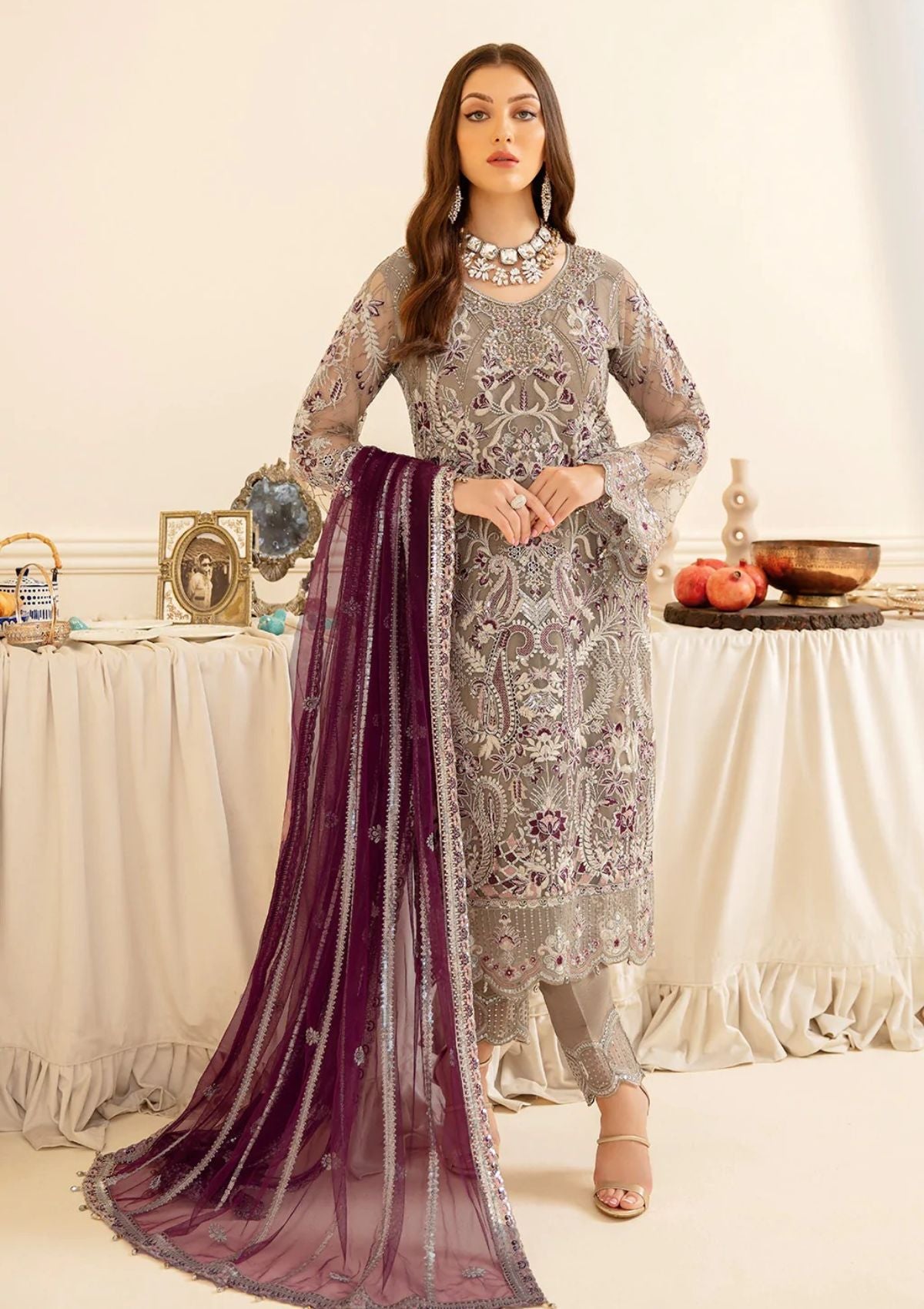 Formal Collection - Ramsha - Minhal - V07 - M#704 available at Saleem Fabrics Traditions