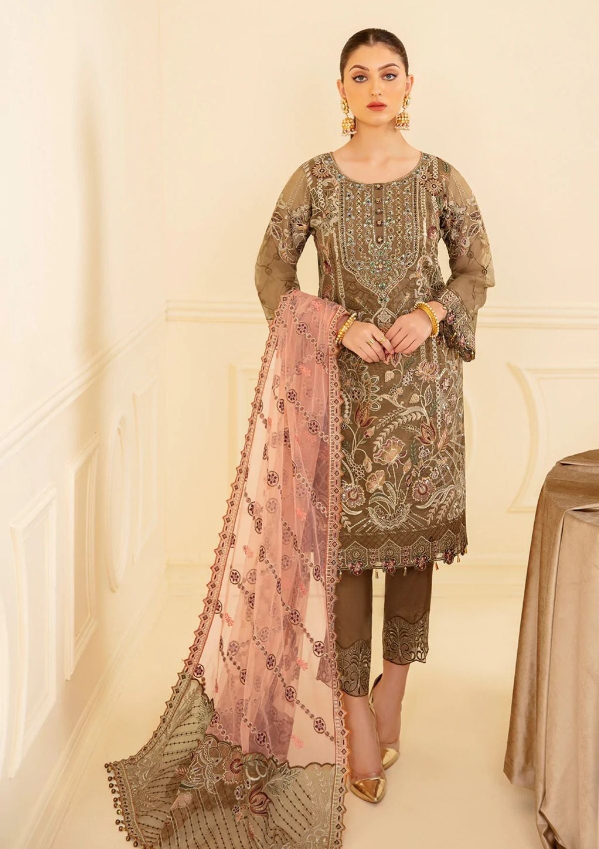 Formal Collection - Ramsha - Minhal - V07 - M#705 available at Saleem Fabrics Traditions
