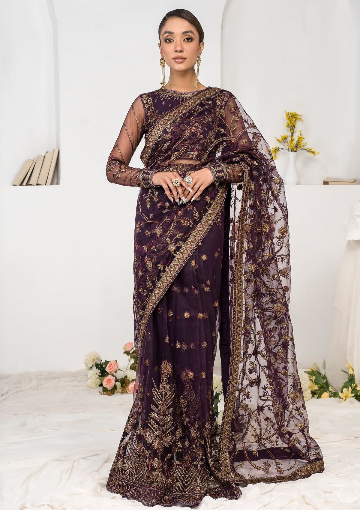 Formal Collection - Zarif - La Celeste - Luxury - ZLC#06 (LAVENDER) available at Saleem Fabrics Traditions