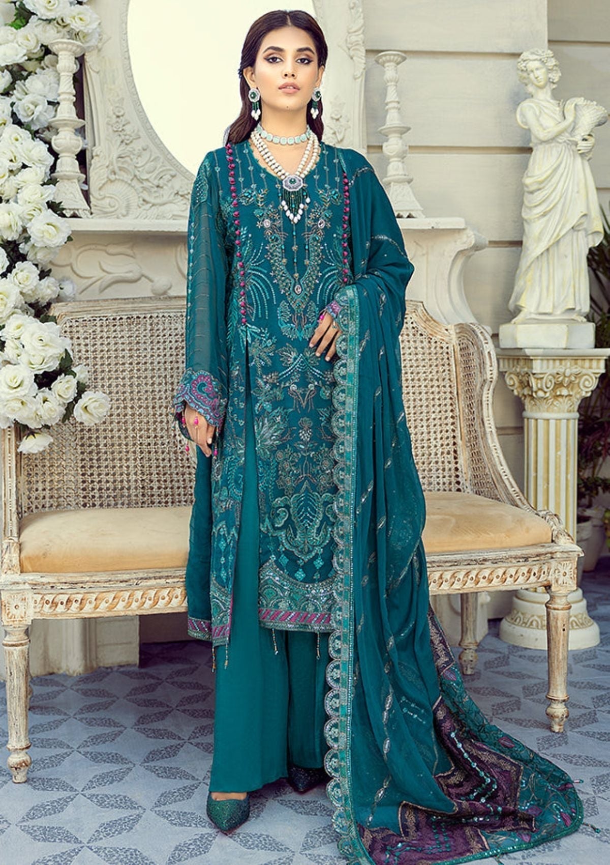 Formal Dress - AL Zohaib - Mehrbano - AZFM#06 available at Saleem Fabrics Traditions