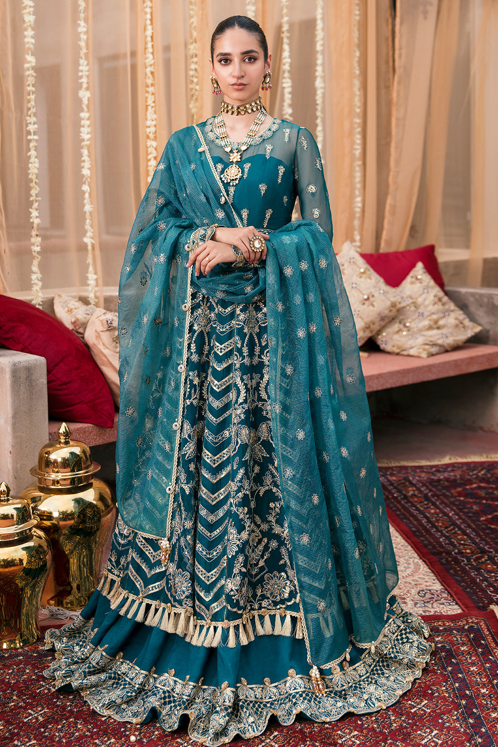 Formal Dress - Afrozeh - Ayzel Noroz - Kerani - AZ#5 available at Saleem Fabrics Traditions