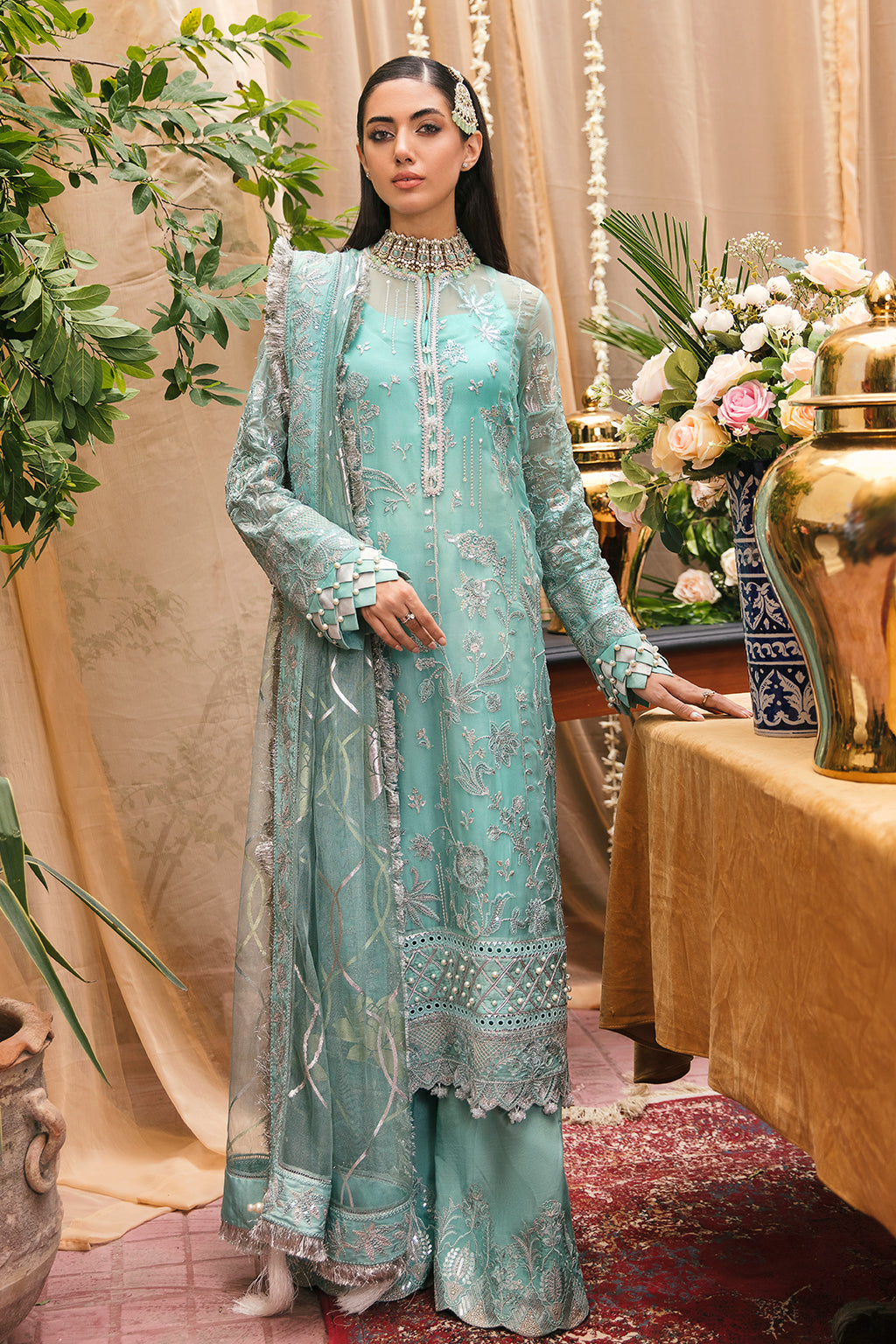 Formal Dress - Afrozeh - Ayzel Noroz - Shema - AZ#6 available at Saleem Fabrics Traditions