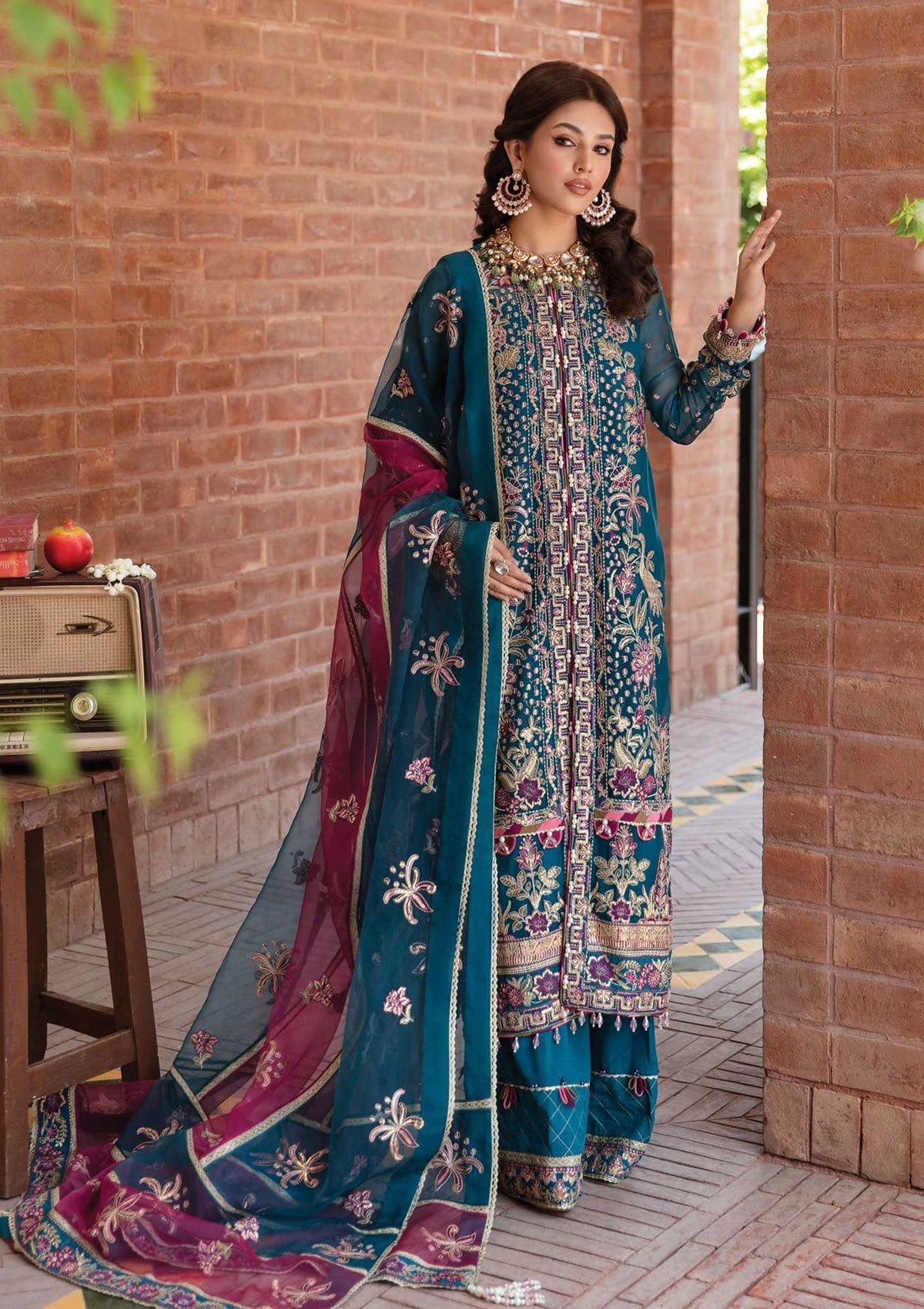 Formal Dress - Afrozeh - Ayzel Sangat - Rayna - D#5 available at Saleem Fabrics Traditions