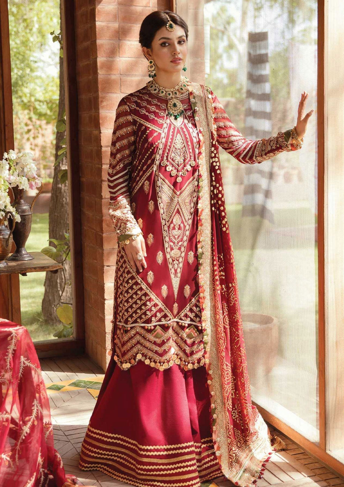Formal Dress - Afrozeh - Ayzel Sangat - Shajar - D#1 available at Saleem Fabrics Traditions
