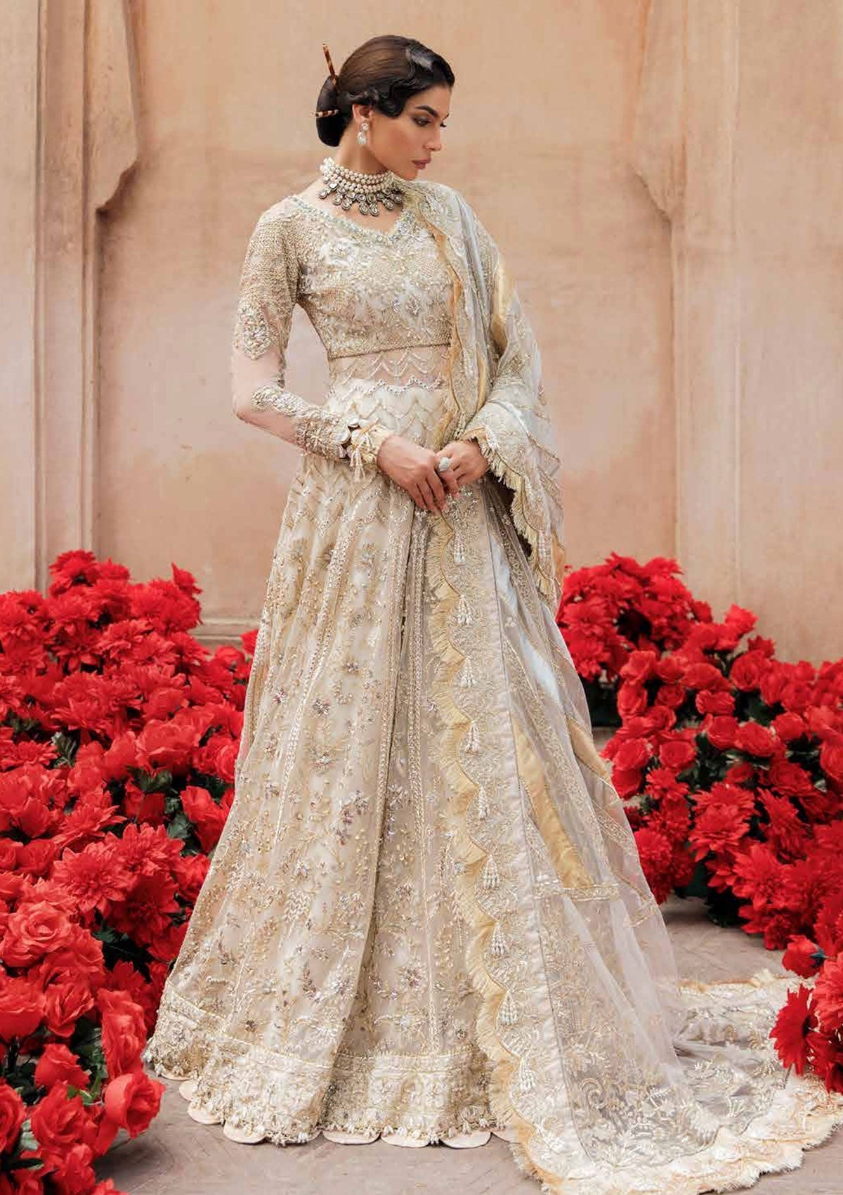 Formal Dress - Afrozeh - Brides - Mahru available at Saleem Fabrics Traditions