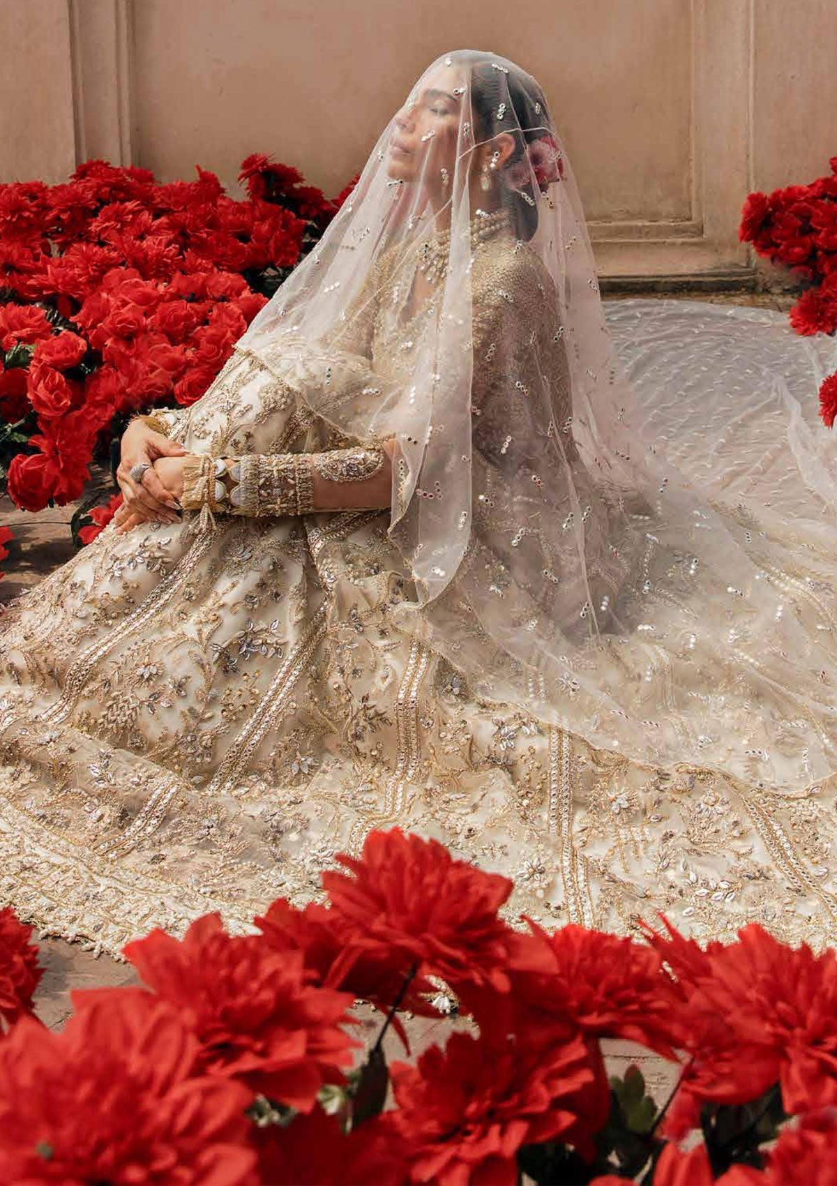 Formal Dress - Afrozeh - Brides - Mahru available at Saleem Fabrics Traditions