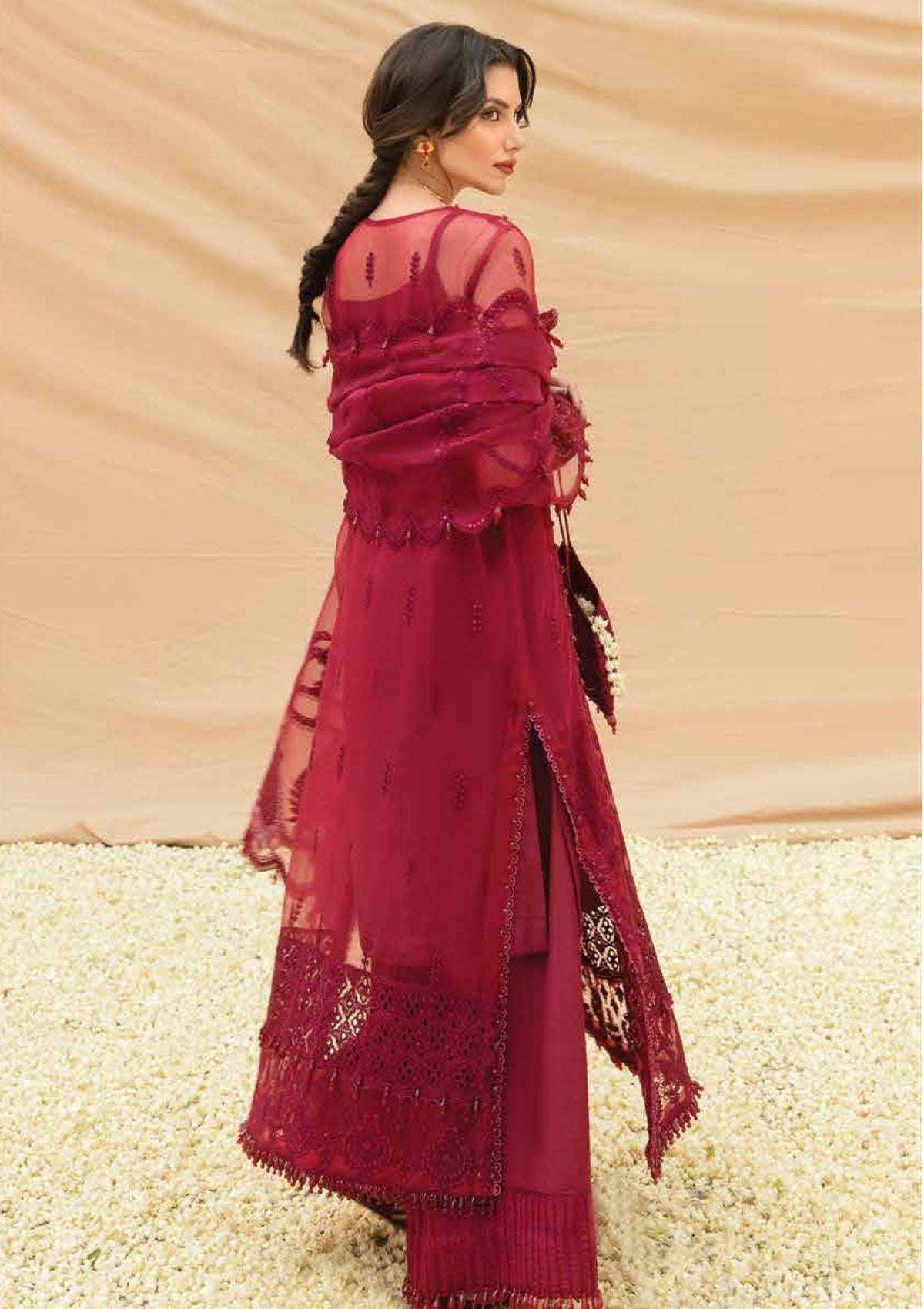 Formal Dress - Afrozeh - Dhoop kinaray - Marjaan - D#4 available at Saleem Fabrics Traditions