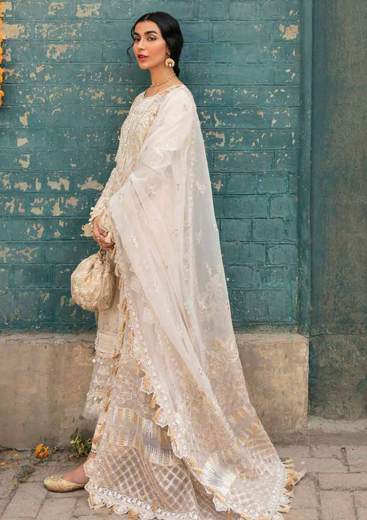 Formal Dress - Afrozeh - Dhoop kinaray - Mehtab - D#2 available at Saleem Fabrics Traditions