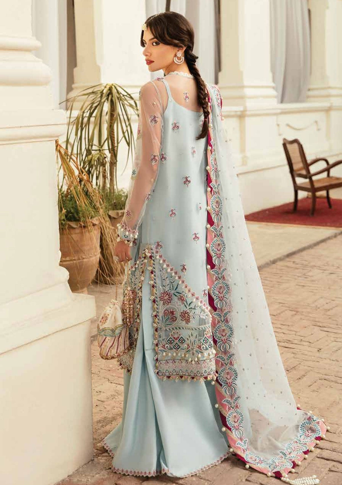 Formal Dress - Afrozeh - Dhoop kinaray - Safiya - D#7 available at Saleem Fabrics Traditions