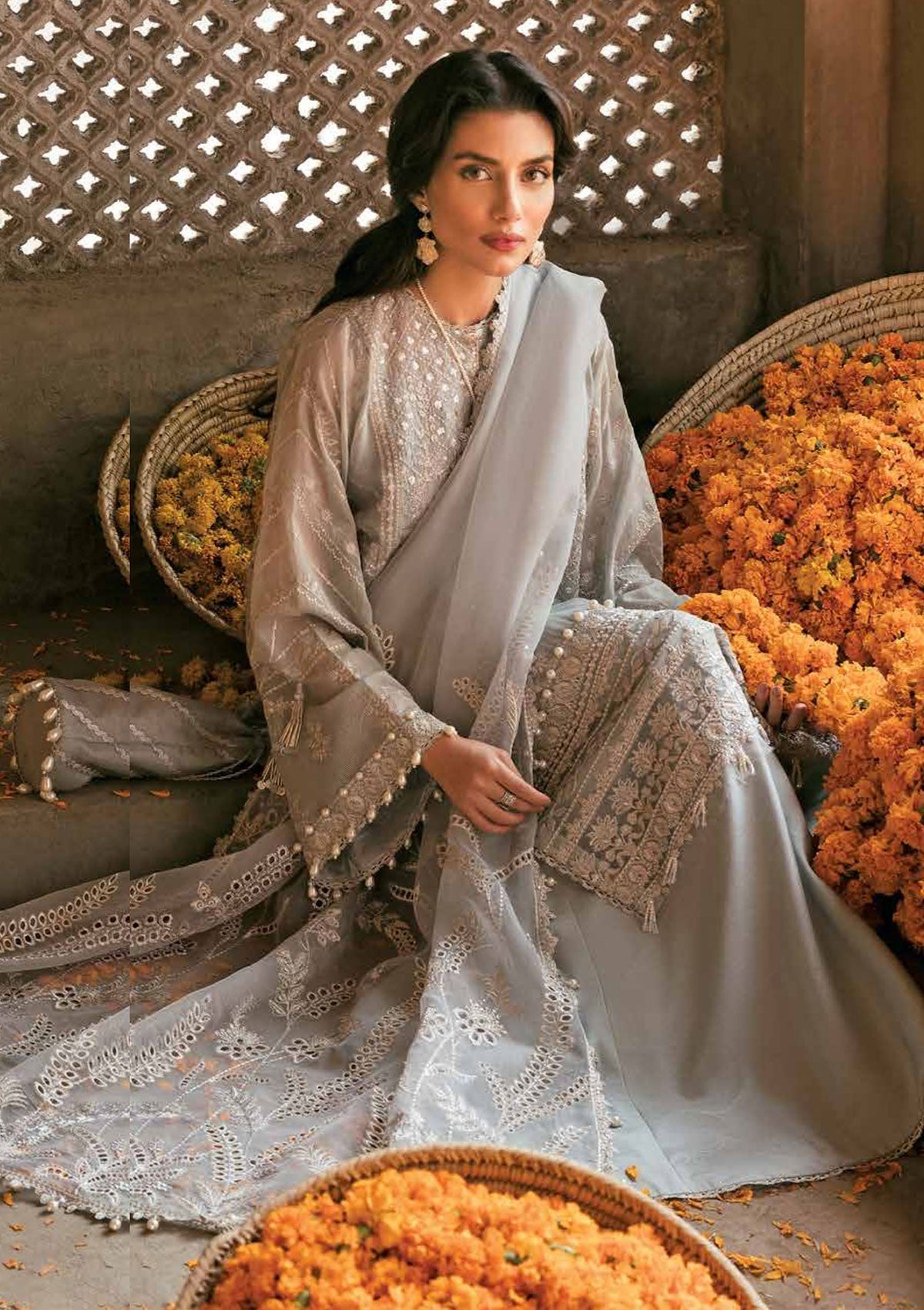 Formal Dress - Afrozeh - Dhoop kinaray - Zohra - D#1 available at Saleem Fabrics Traditions