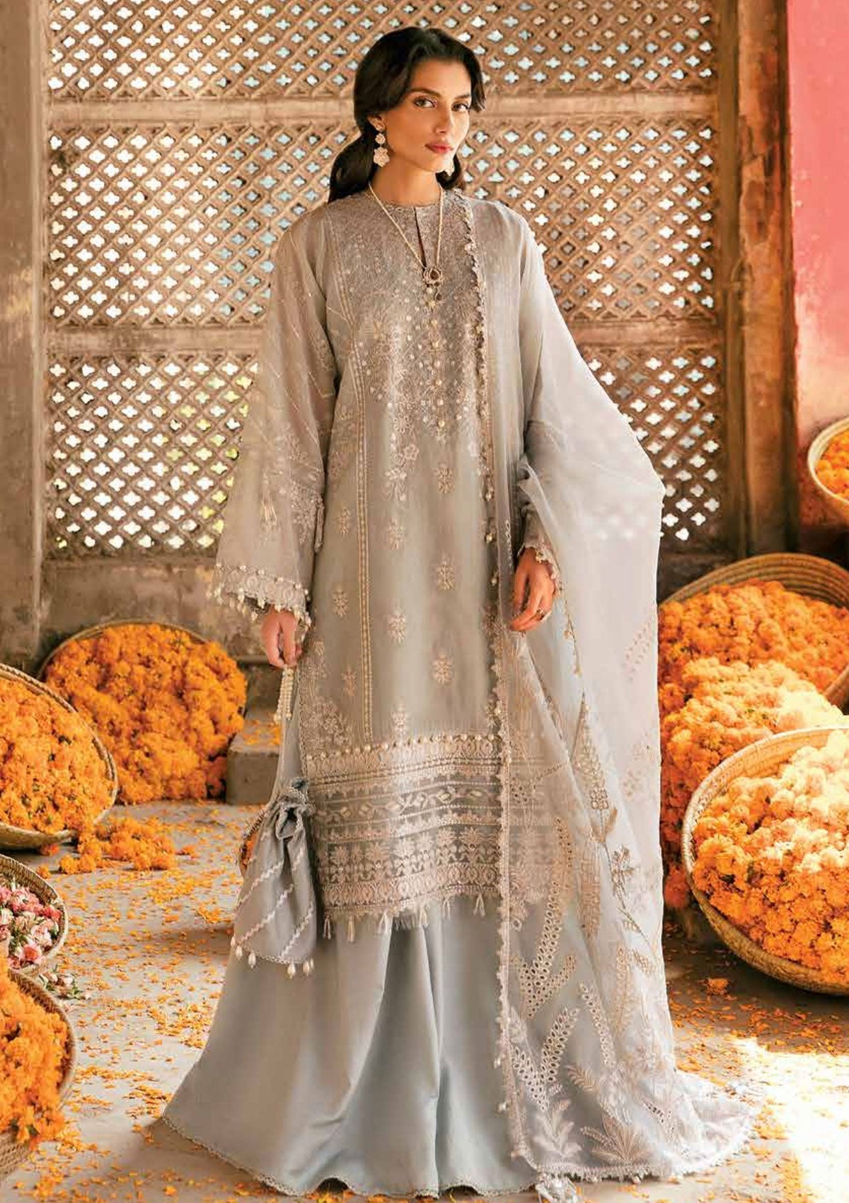 Formal Dress - Afrozeh - Dhoop kinaray - Zohra - D#1 available at Saleem Fabrics Traditions