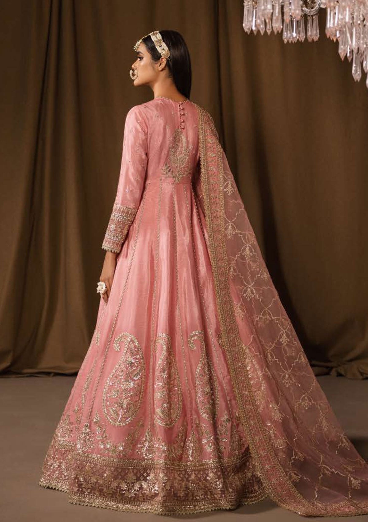 Formal Dress - Afrozeh - Divani - Silk - AS#008 (Nayab) available at Saleem Fabrics Traditions