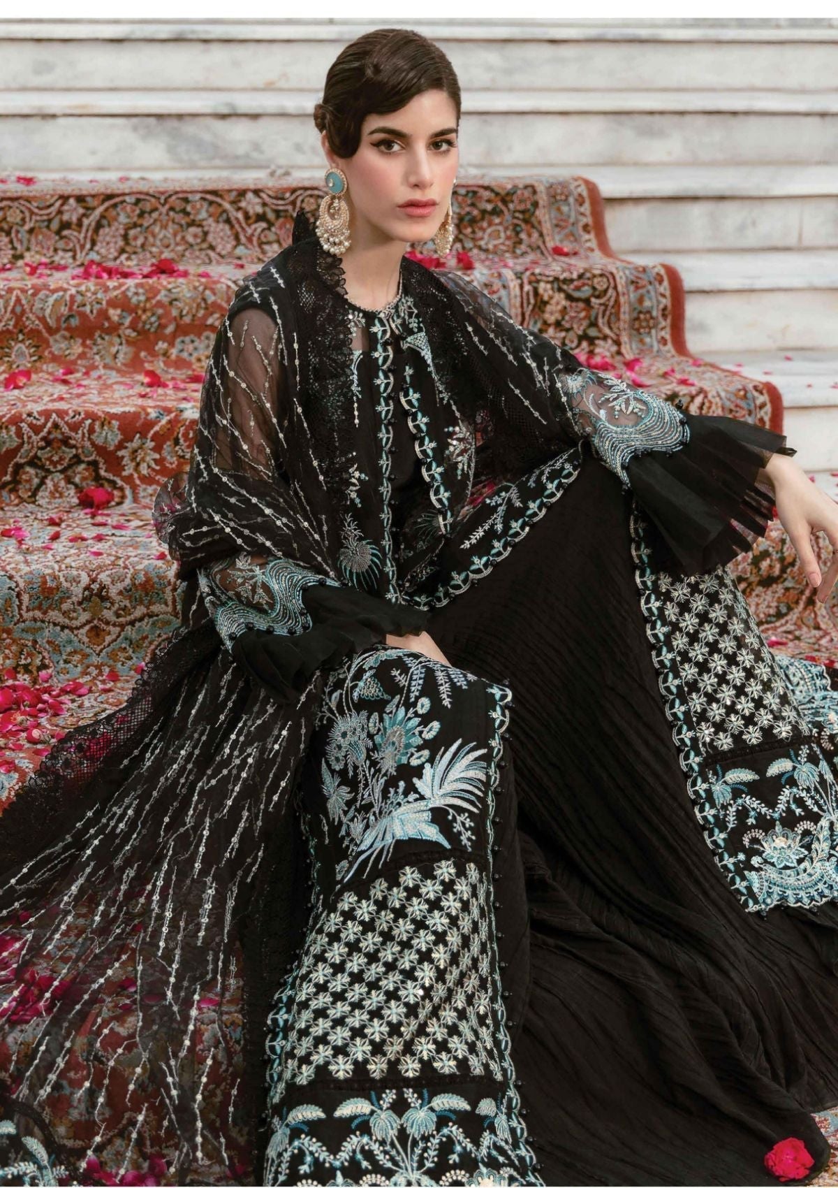 Formal Dress - Afrozeh - La Fuchsia - Nightingale - D#04 available at Saleem Fabrics Traditions