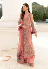 Formal Dress - Afrozeh - La Fuchsia - Rose Shell Pink - D#09 available at Saleem Fabrics Traditions