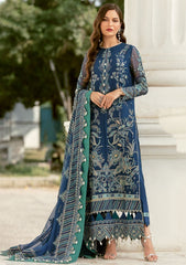 Formal Dress - Afrozeh - La Fuchsia - Stellar Blue - D#02 available at Saleem Fabrics Traditions