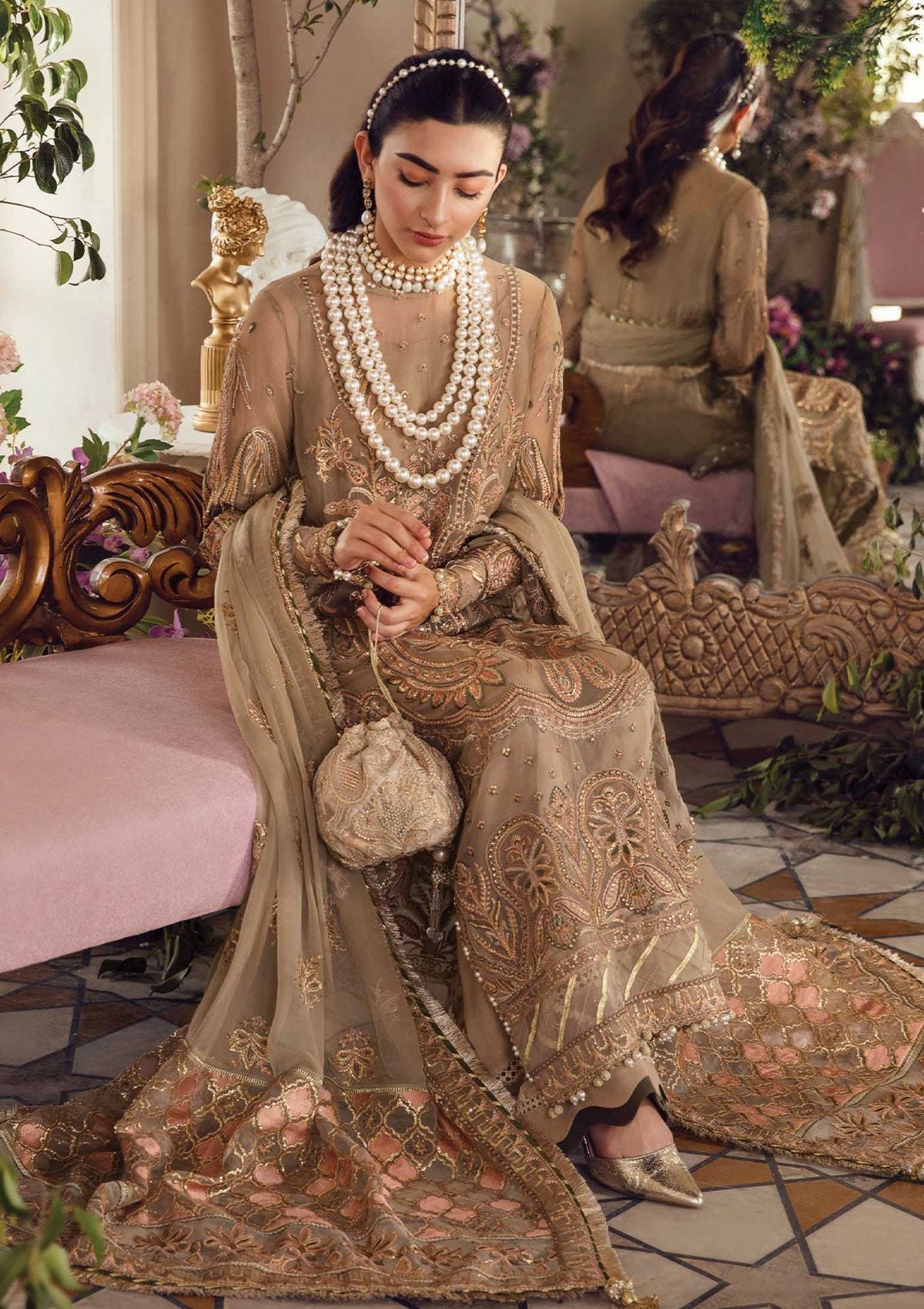 Formal Dress - Afrozeh - La Fuchsia - Wedding - Ayzal - D#4 by Saleem Fabrics PK