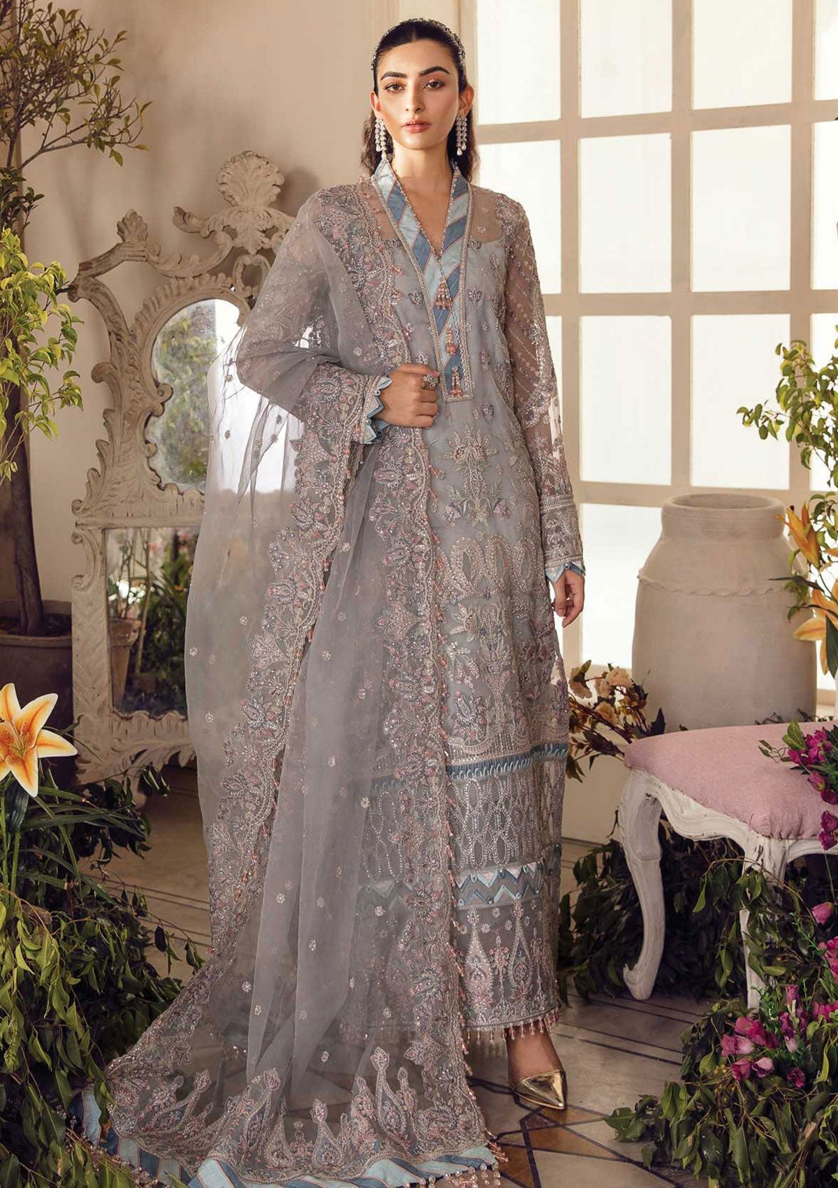 Formal Dress - Afrozeh - La Fuchsia - Wedding - Lucia - D#2 by Saleem Fabrics PK