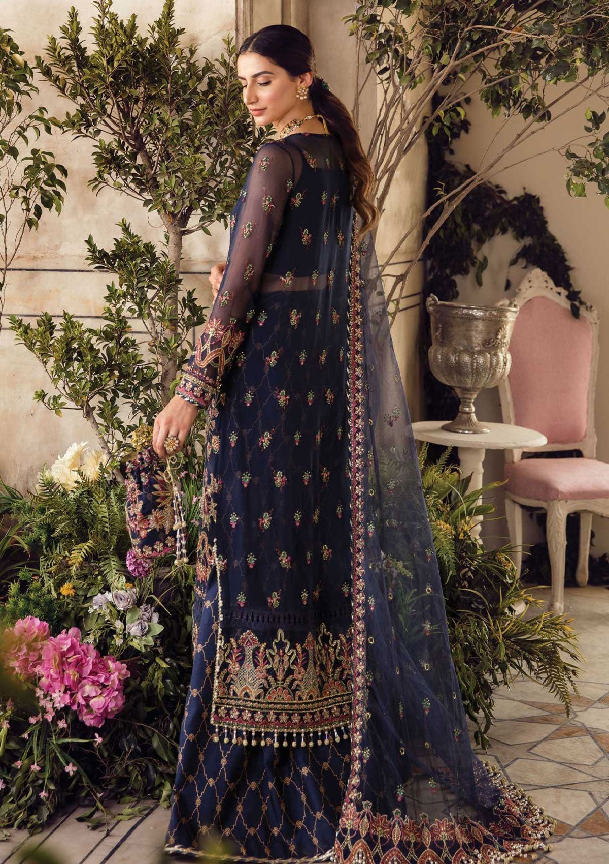 Formal Dress - Afrozeh - La Fuchsia - Wedding - Marile - D#3 by Saleem Fabrics PK