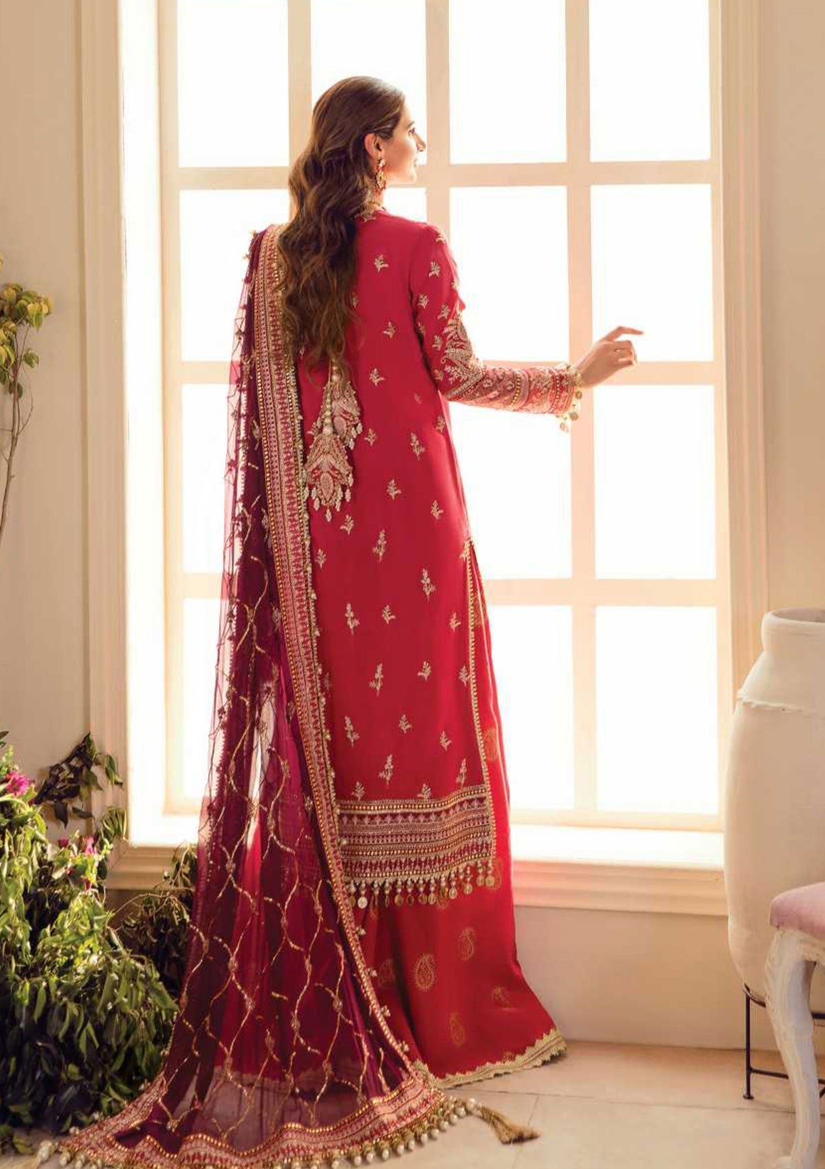 Formal Dress - Afrozeh - La Fuchsia - Wedding - Zinnia - D#9 by Saleem Fabrics PK