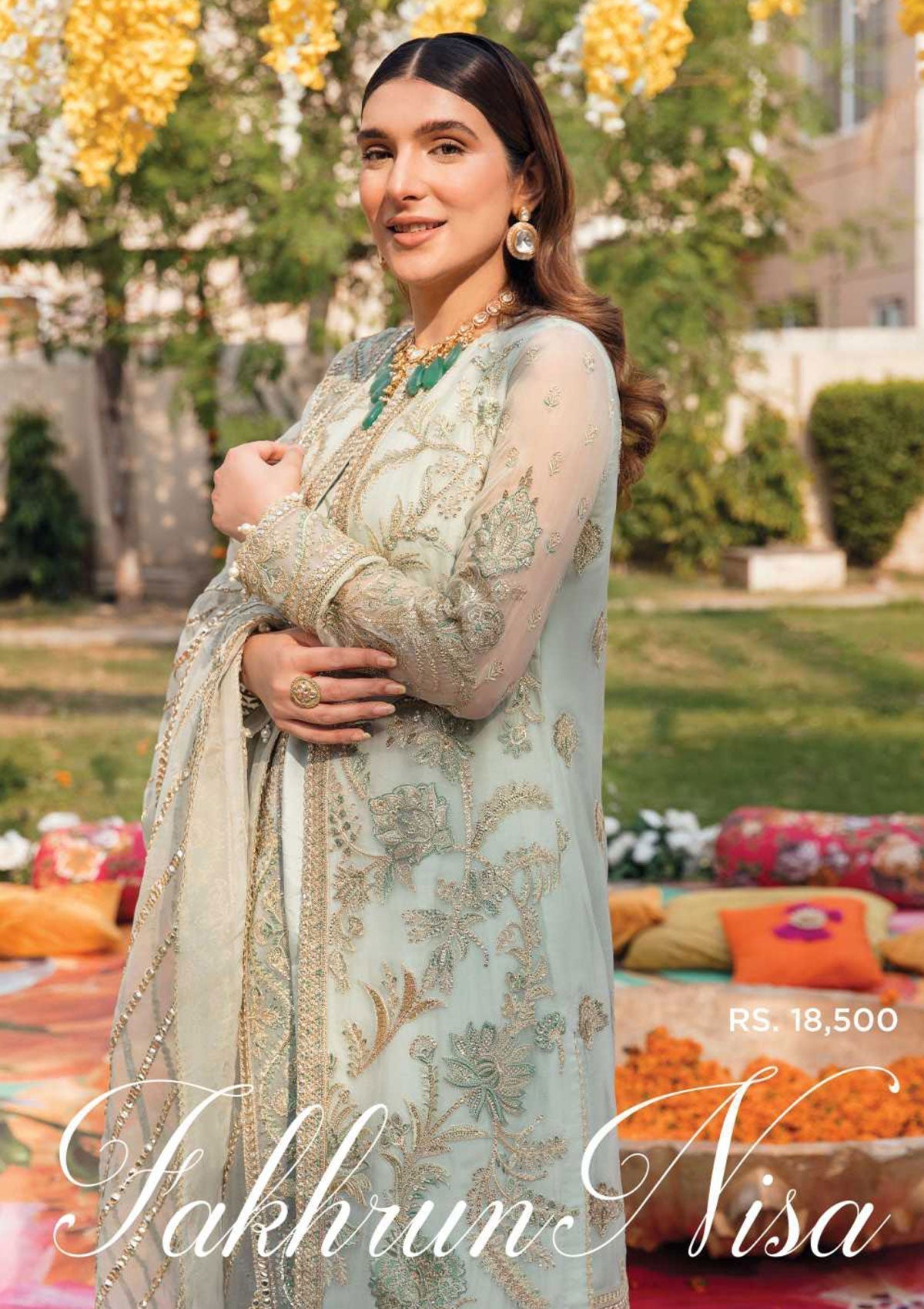 Formal Dress - Afrozeh - Shehnai - Wedding - Fakhrun Nisa -  AFS#03 available at Saleem Fabrics Traditions