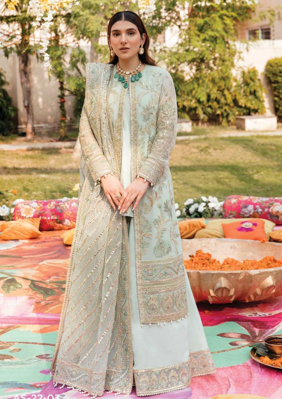 Formal Dress - Afrozeh - Shehnai - Wedding - Fakhrun Nisa -  AFS#03 available at Saleem Fabrics Traditions
